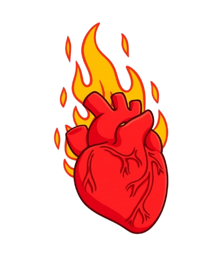 Coração em chamas